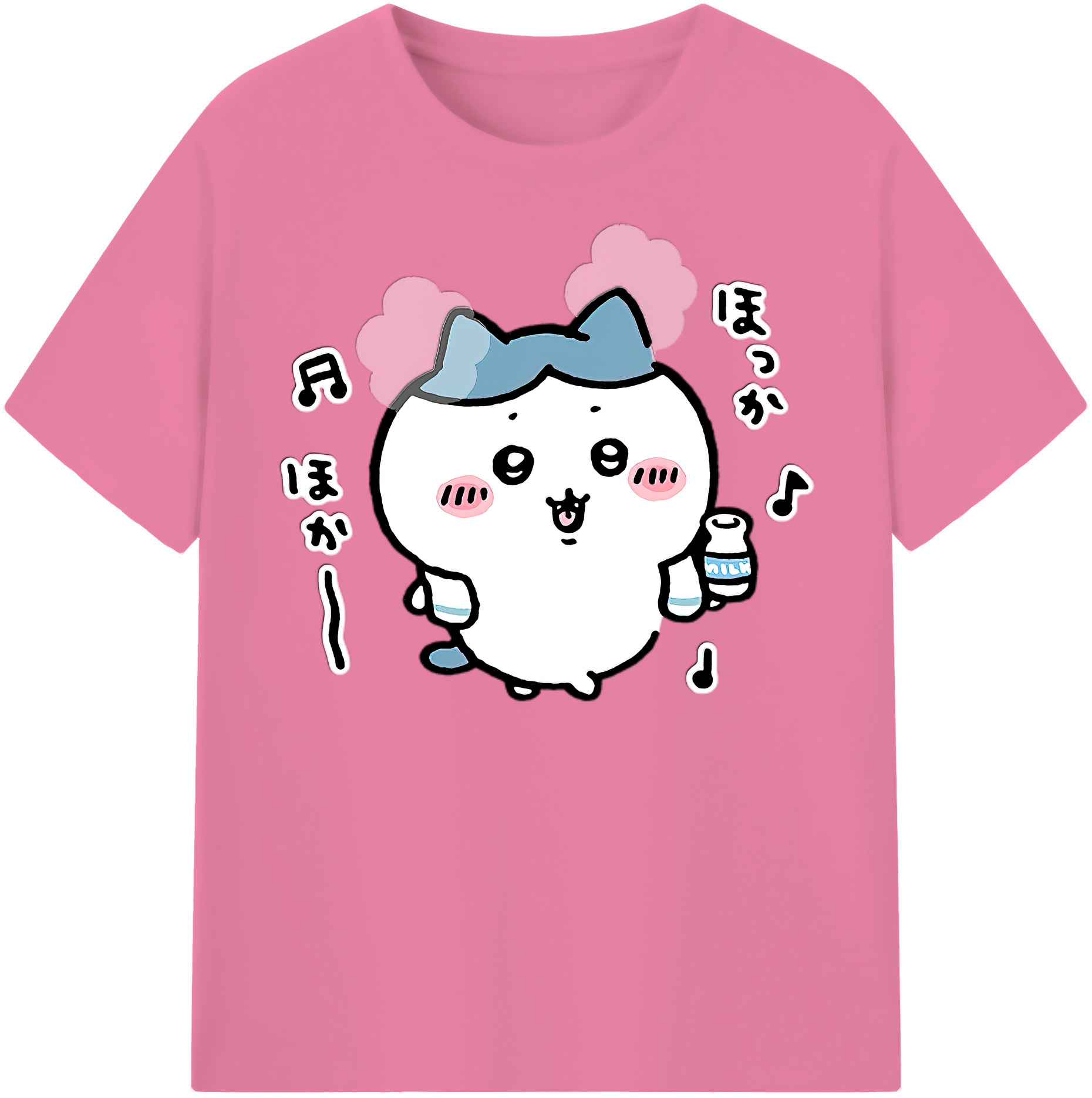 （画像用） ちいかわ ハチワレ Chii-kawa hachiware 綿100％半袖Tシャツ（フロントプリント）